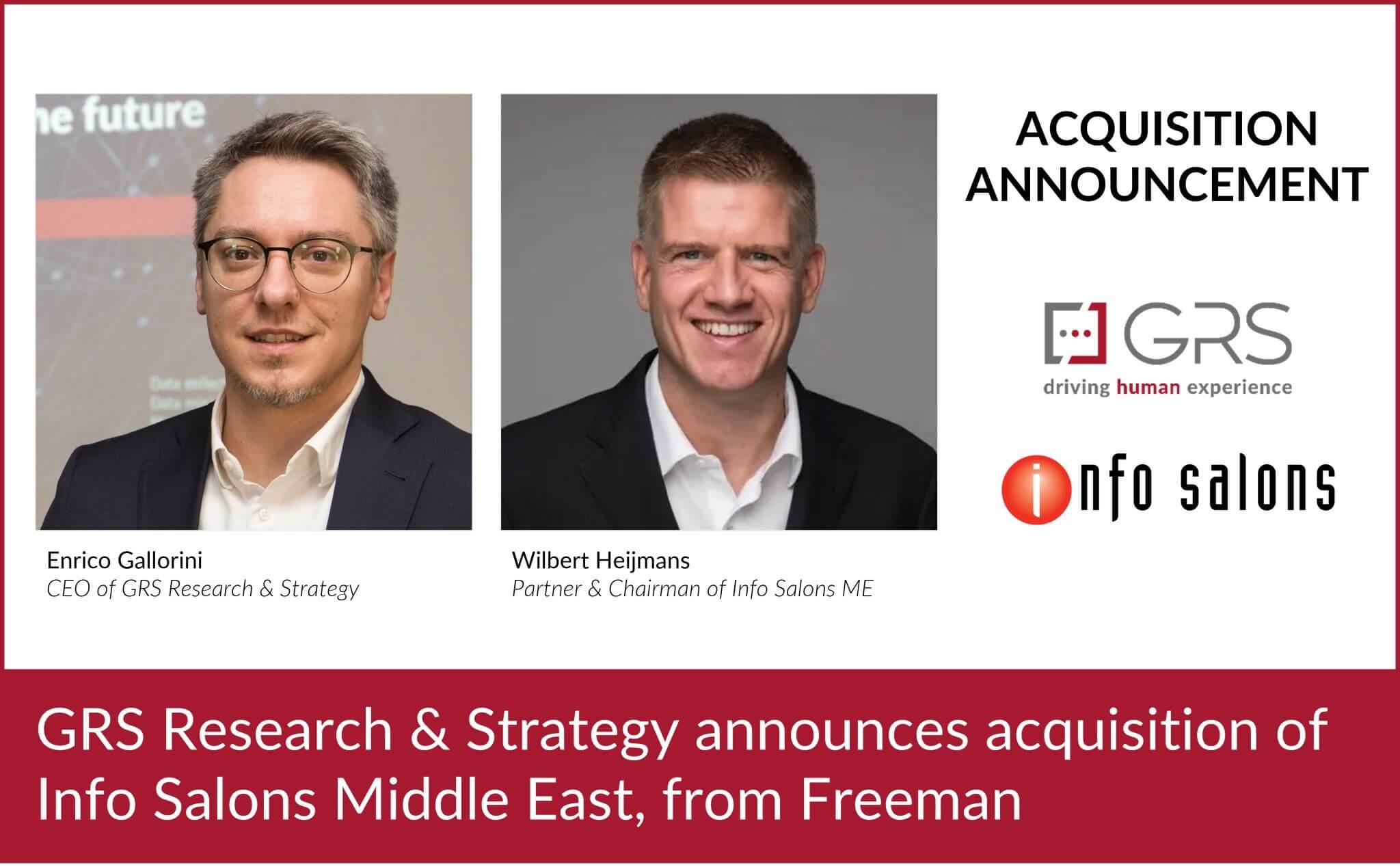 GRS Research & Strategy announces acquisition of Info Salons Middle East, from Freeman